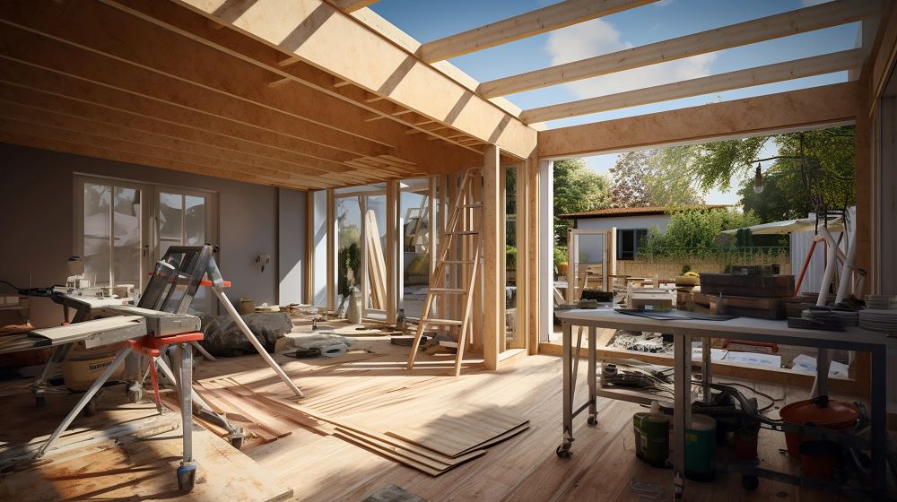 Extension de maison pour aménager une chambre