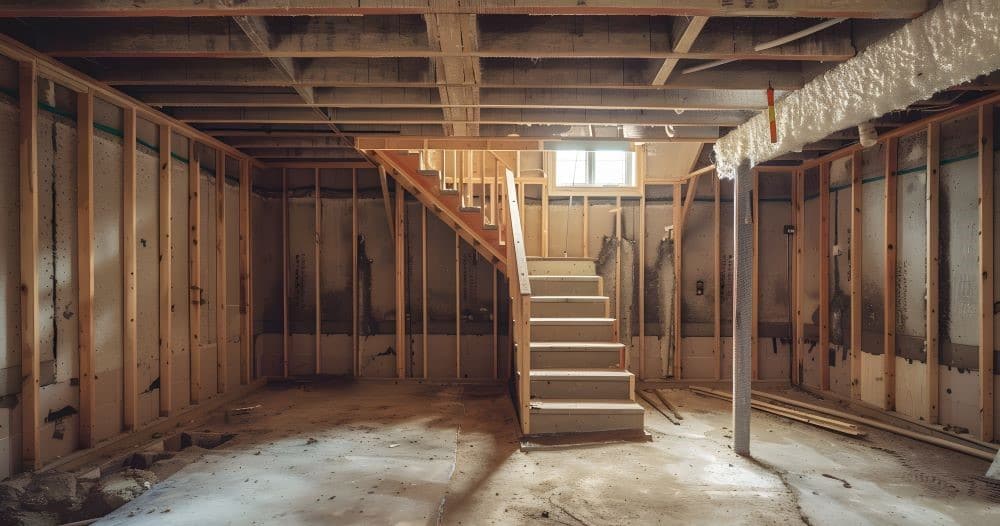 Extension de maison par l'ajout d'un sous-sol